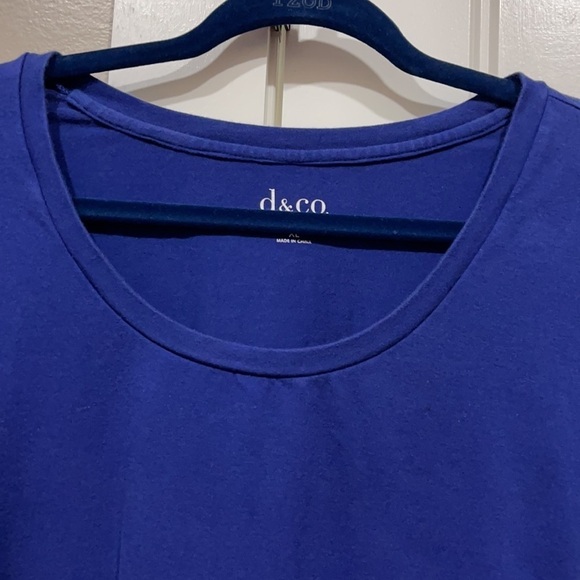 Denim&co Essentials scoop neck 3/4 sleeve top blue size 1X - Picture 4 of 5